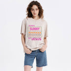 Always Sunny With Jesus Christian Washed T-Shirt