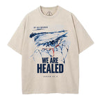 By His Wounds We Are Healed Christian Washed T-Shirt