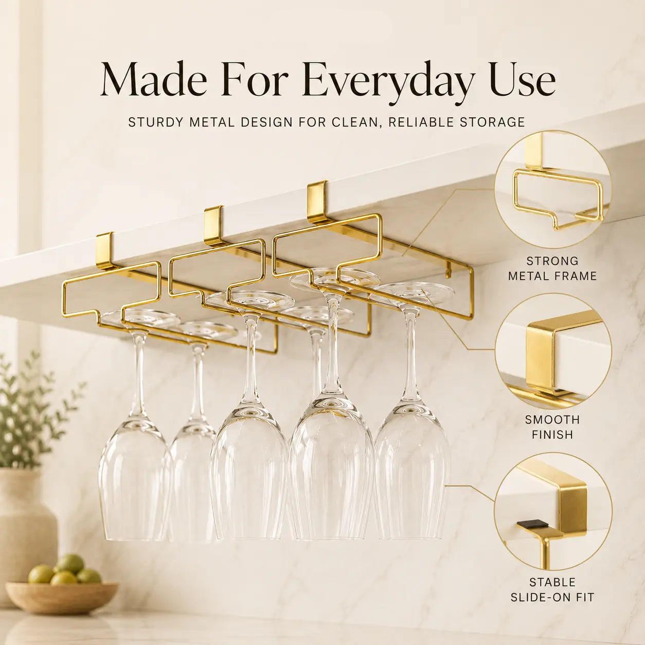 Range-verres sous placard