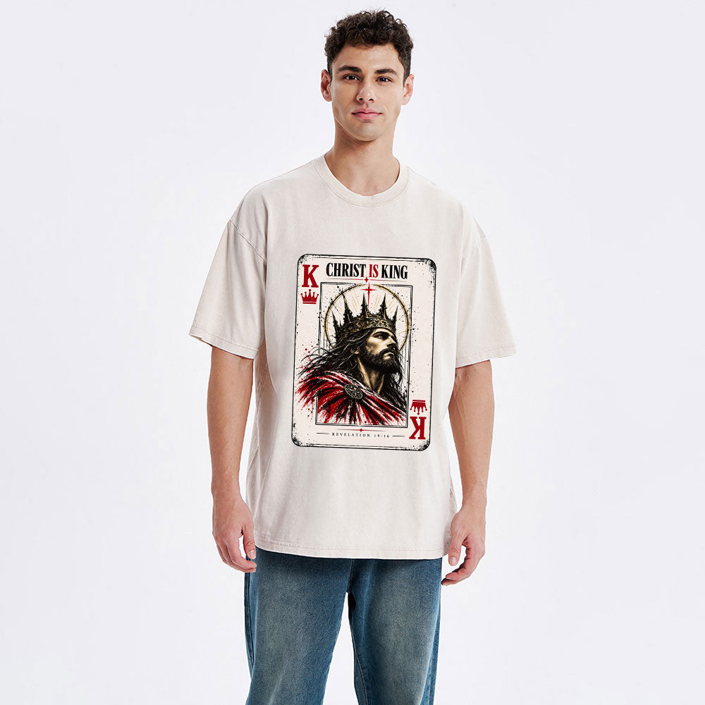 Christ Is King Christian Washed T-Shirt
