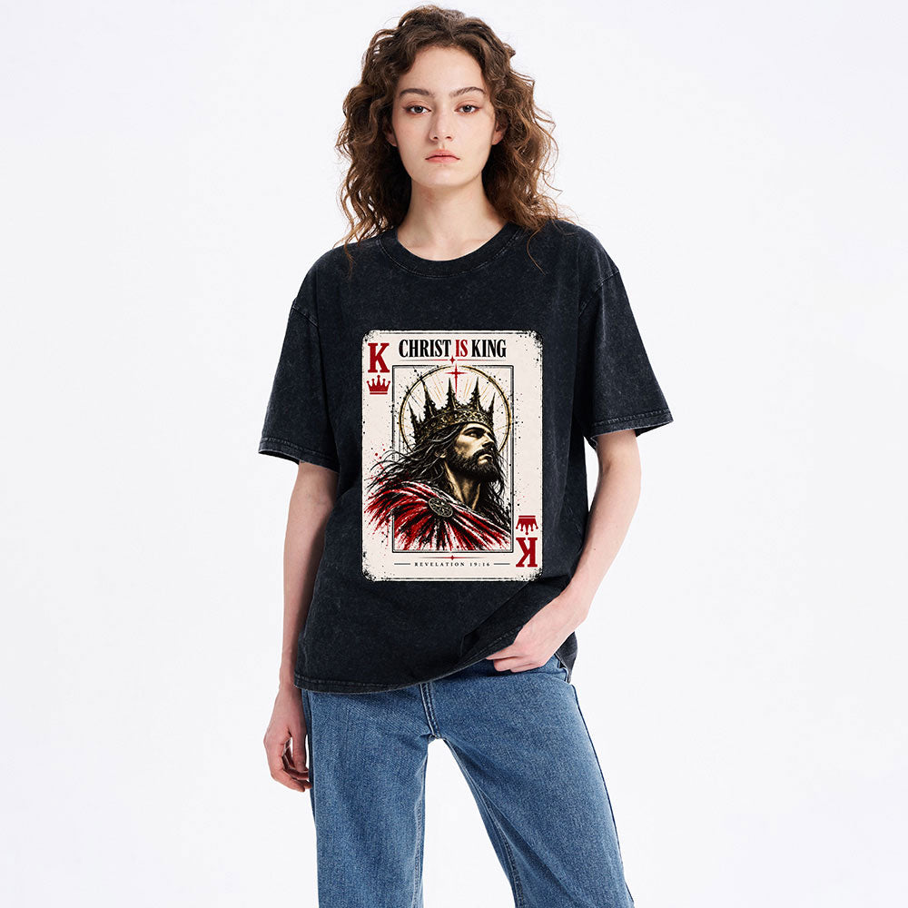 Christ Is King Christian Washed T-Shirt