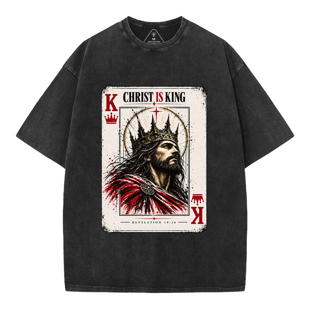 Christ Is King Christian Washed T-Shirt