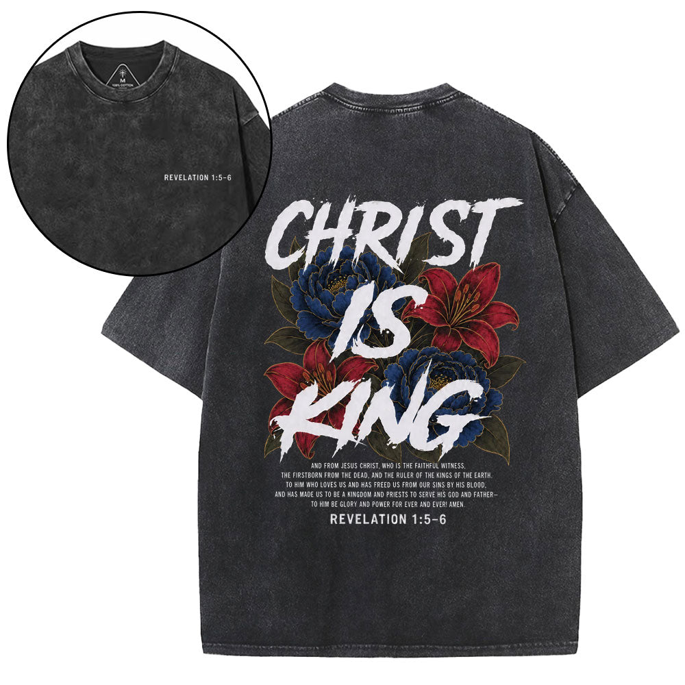 Christ Is King Christian Washed T-Shirt