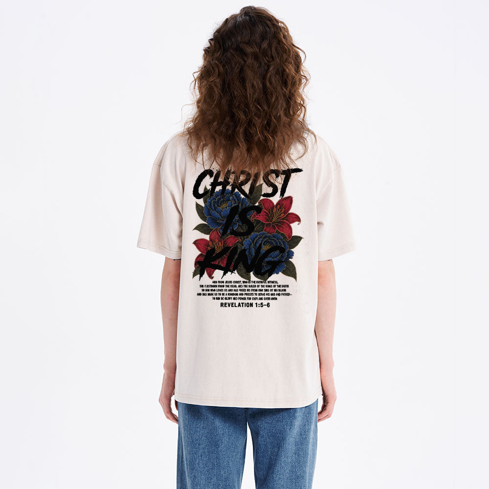 Christ Is King Christian Washed T-Shirt