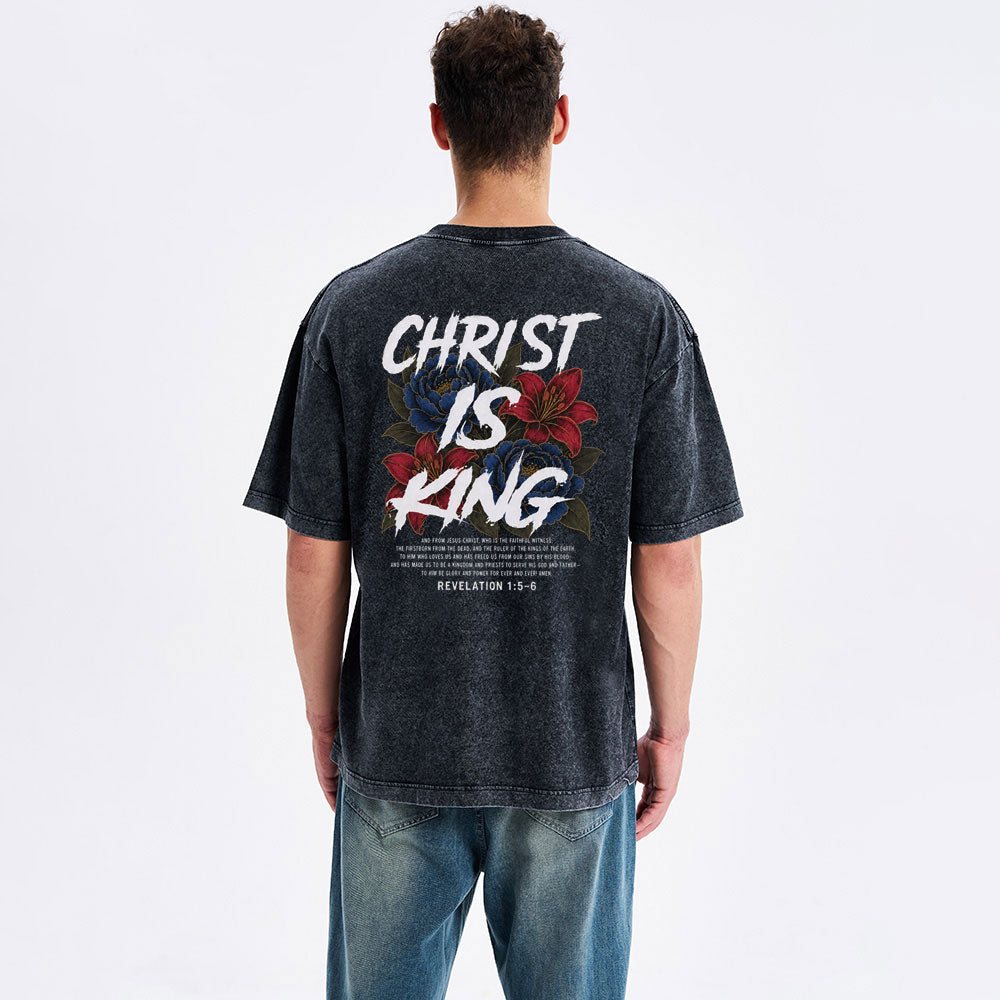 Christ Is King Christian Washed T-Shirt