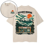 Faith Moves Mountian Christian Washed T-Shirt
