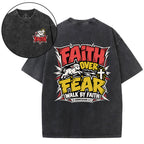 Faith Over Fear Christian Washed T-Shirt