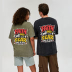 Faith Over Fear Christian Washed T-Shirt