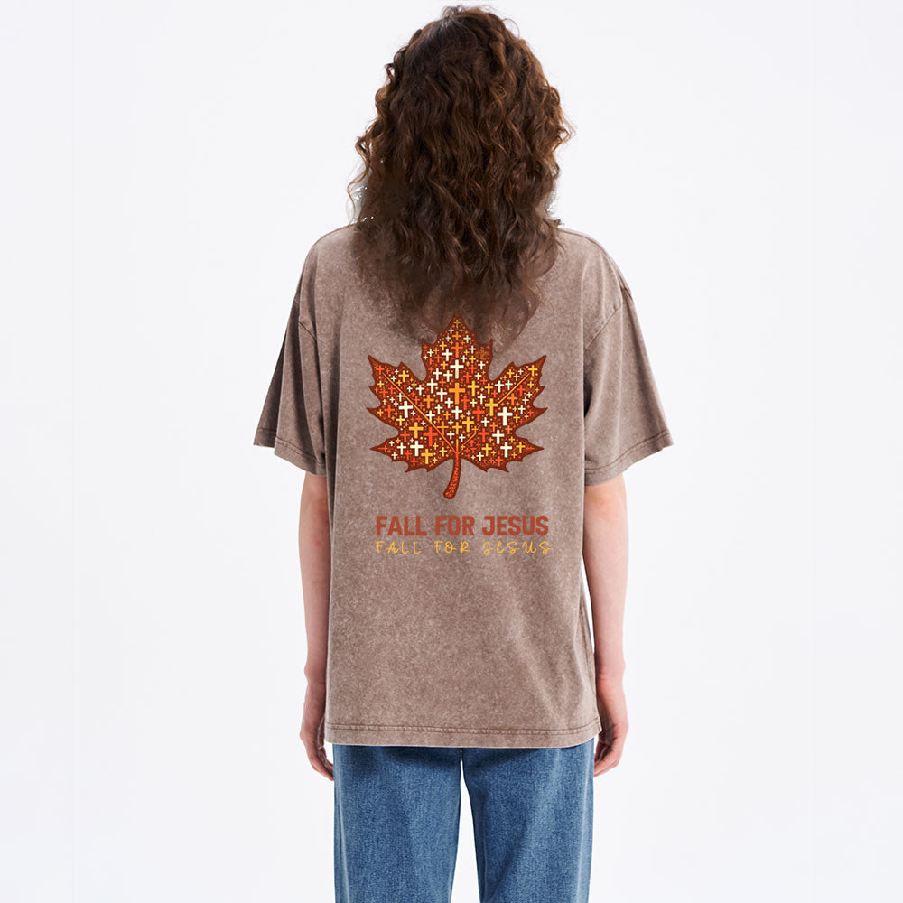 Fall For Jesus Christian Washed T-Shirt
