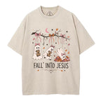 Fall Into Jesus Christian Washed T-Shirt