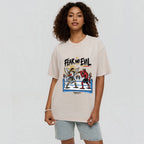 Fear No Evil Christian Washed T-Shirt