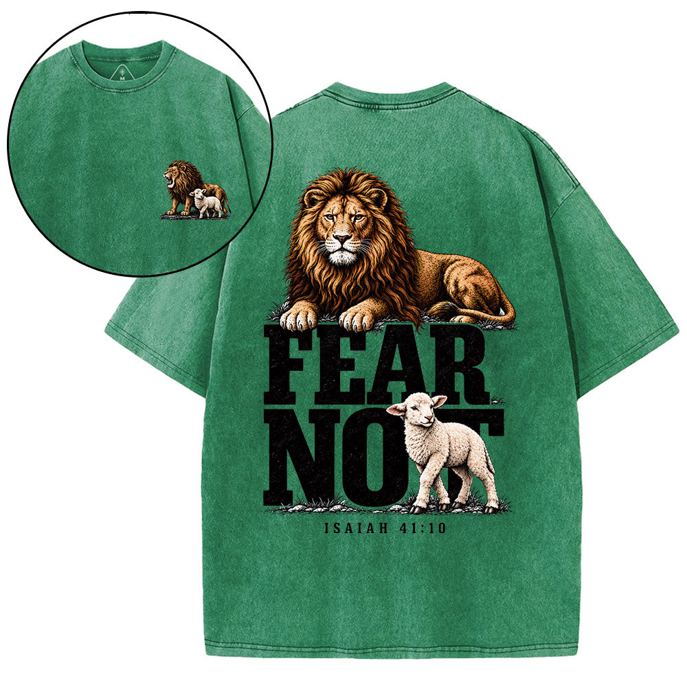 Fear No Evil Christian Washed T-Shirt