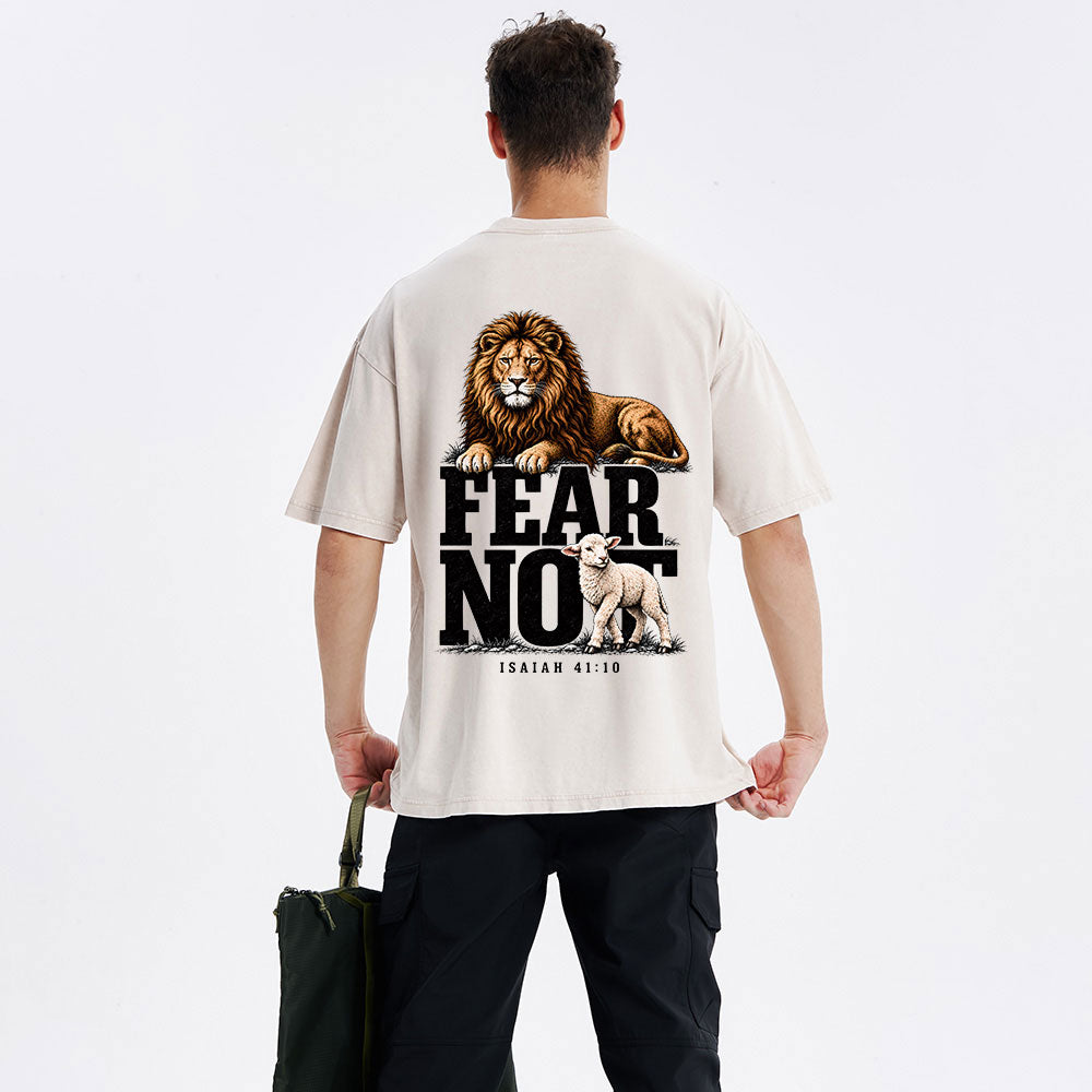 Fear No Evil Christian Washed T-Shirt