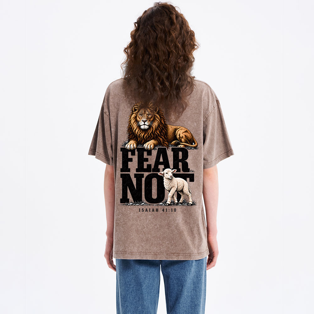 Fear No Evil Christian Washed T-Shirt