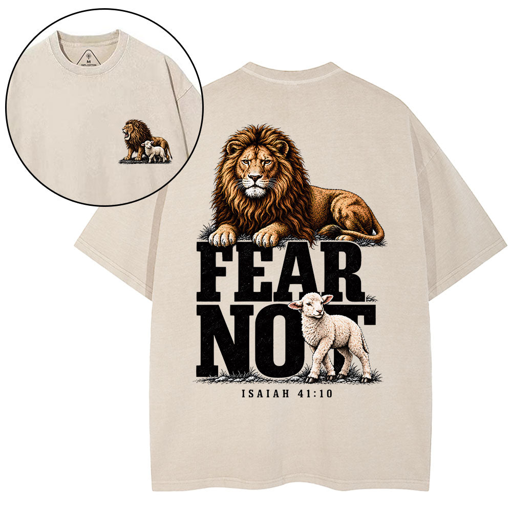 Fear No Evil Christian Washed T-Shirt