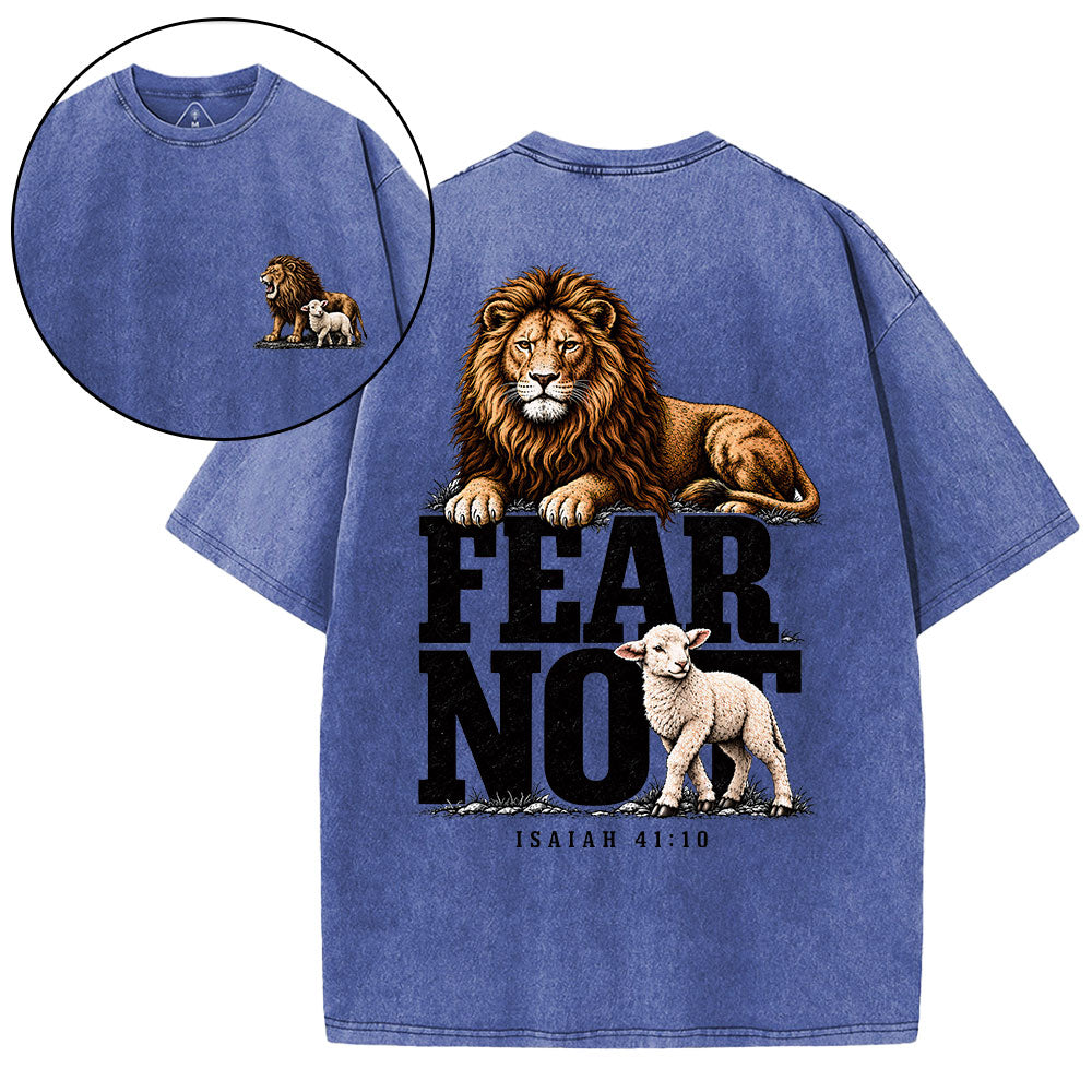 Fear No Evil Christian Washed T-Shirt