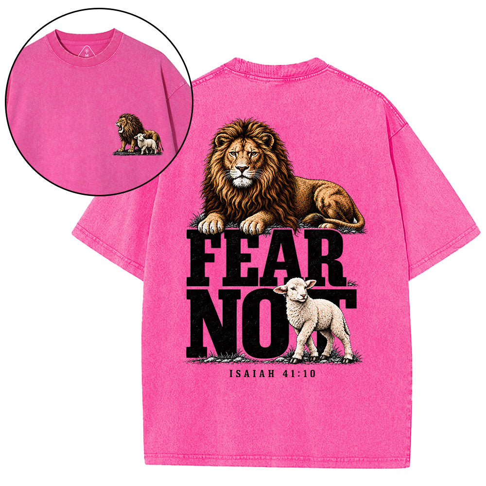 Fear No Evil Christian Washed T-Shirt