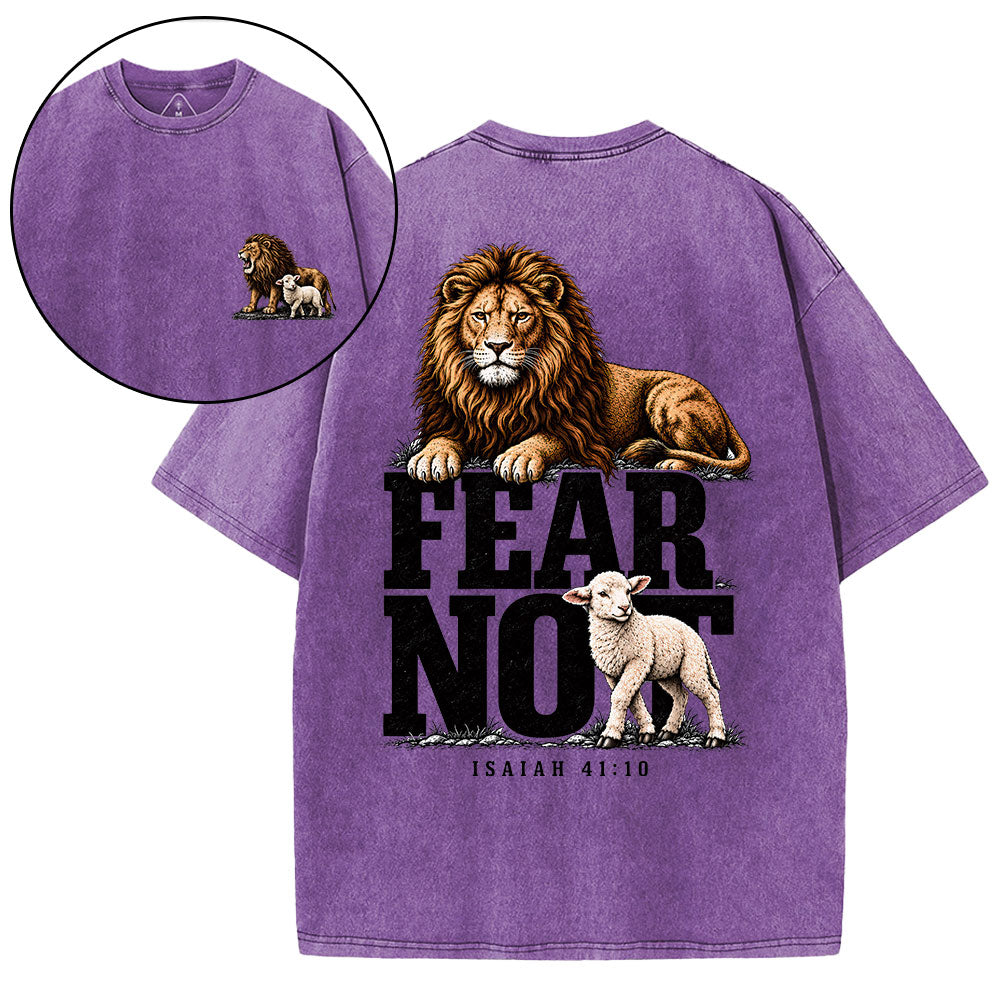 Fear No Evil Christian Washed T-Shirt
