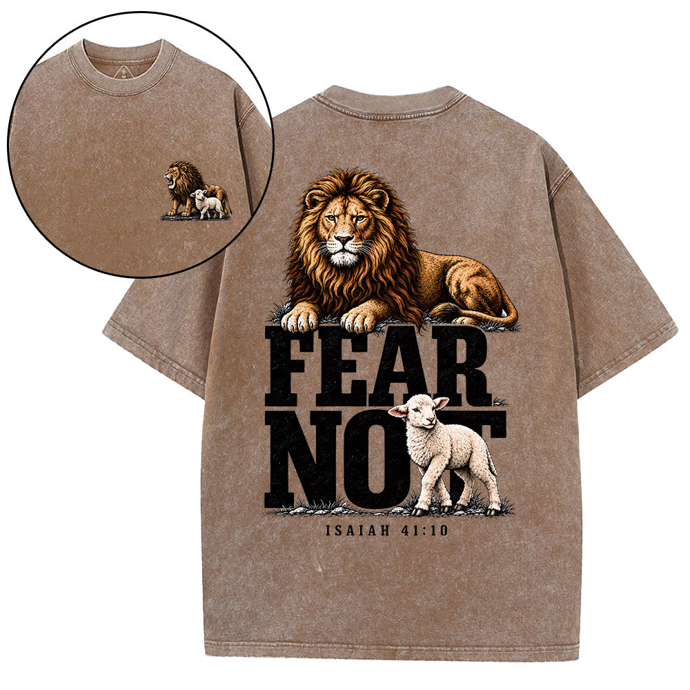 Fear No Evil Christian Washed T-Shirt