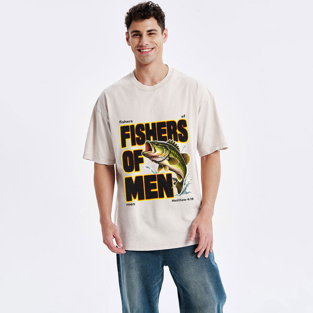 Fishers Of Man Christian Washed T-Shirt