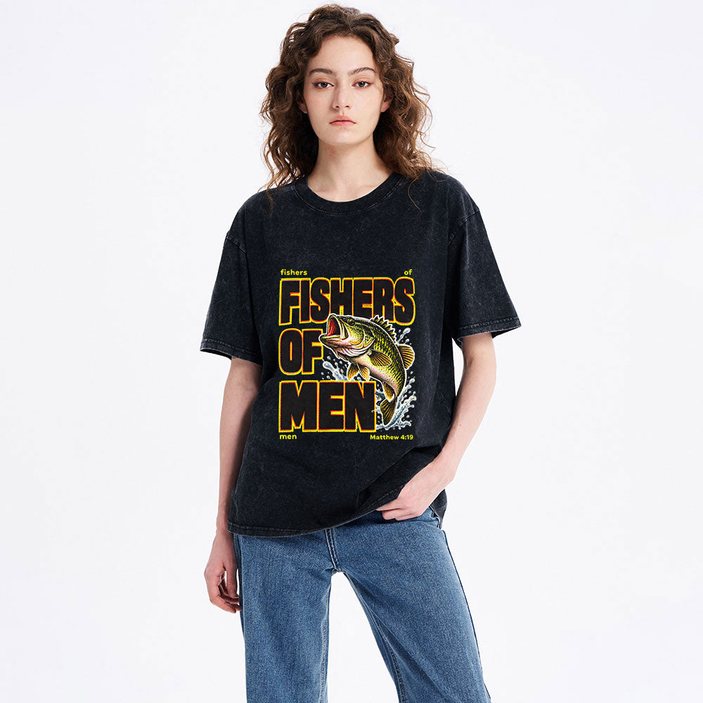 Fishers Of Man Christian Washed T-Shirt