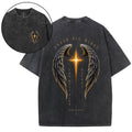 Under His Wings Christian Washed T-Shirt