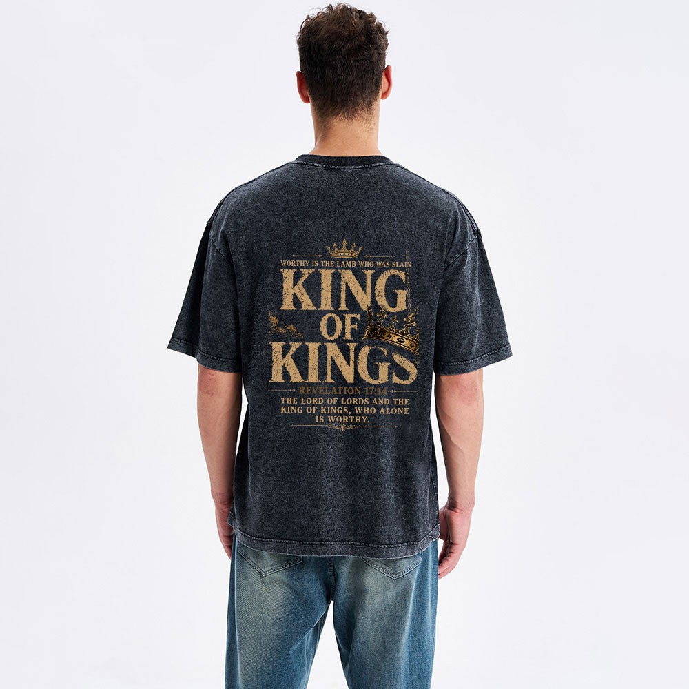 King Of Kings Christian Washed T-Shirt