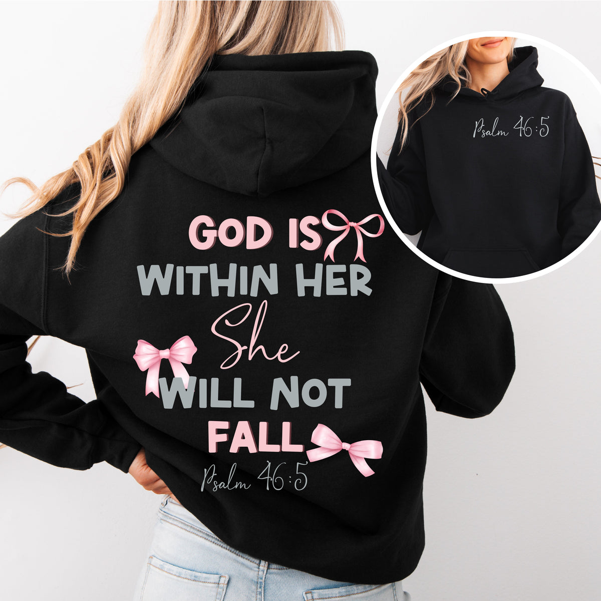 God is Within her, She will not fall - Hoodie