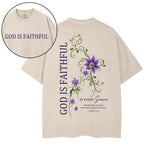 God Is Faithful In Every Season Christian Washed T-Shirt