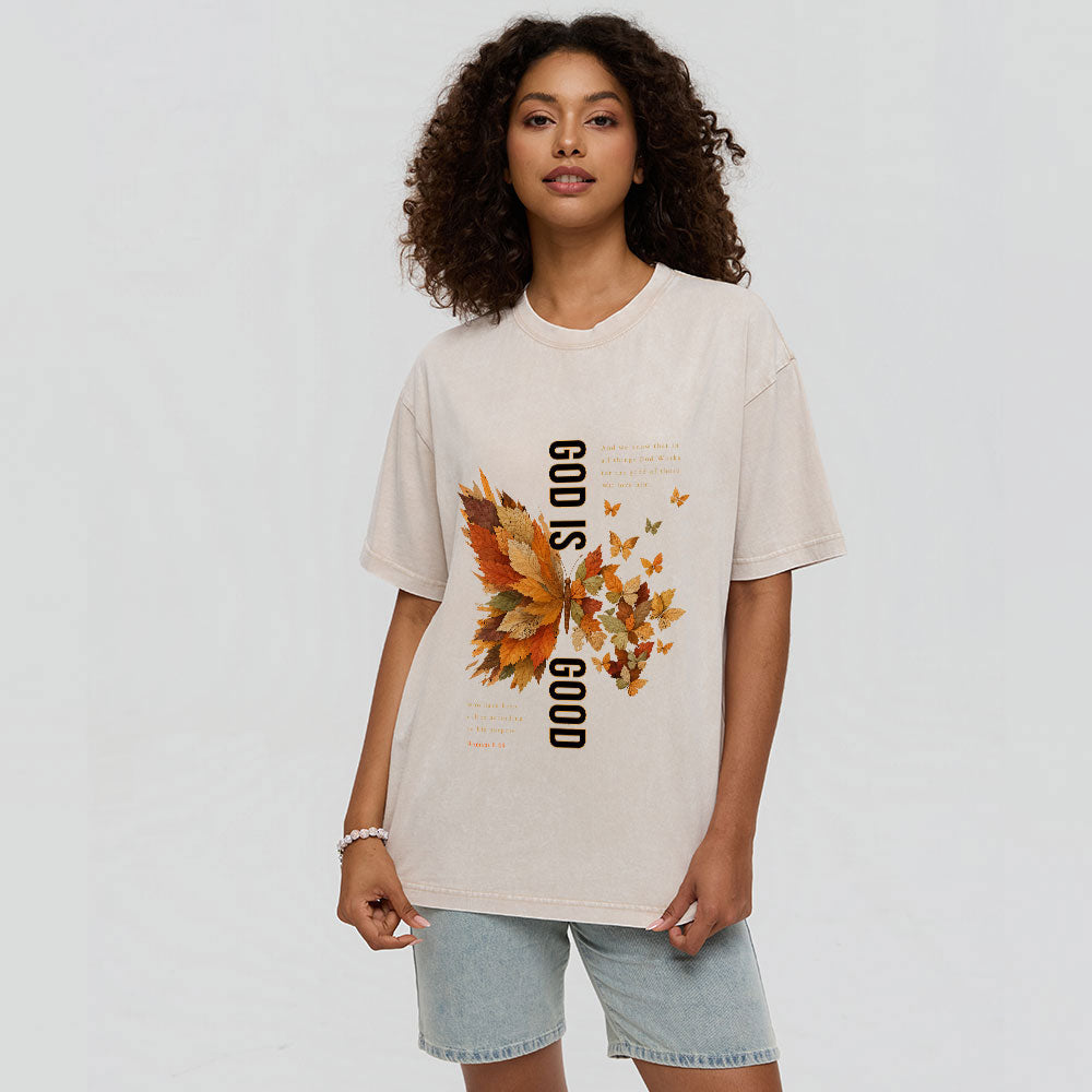 God Is Good Christian Washed T-Shirt