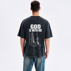 God Is With Me Christian Washed T-Shirt