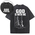 God Is With Me Christian Washed T-Shirt