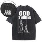 God Is With Me Christian Washed T-Shirt