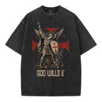 God wills it Christian Washed T-Shirt