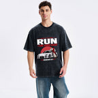 Grace At Full Speed Run The Good Race Christian Washed T-Shirt