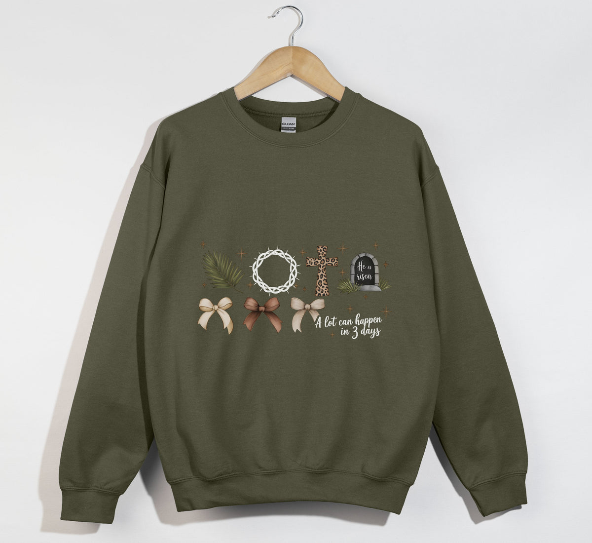 A Lot Can Happen In 3 Days, He Is Risen - Easter Sweatshirt