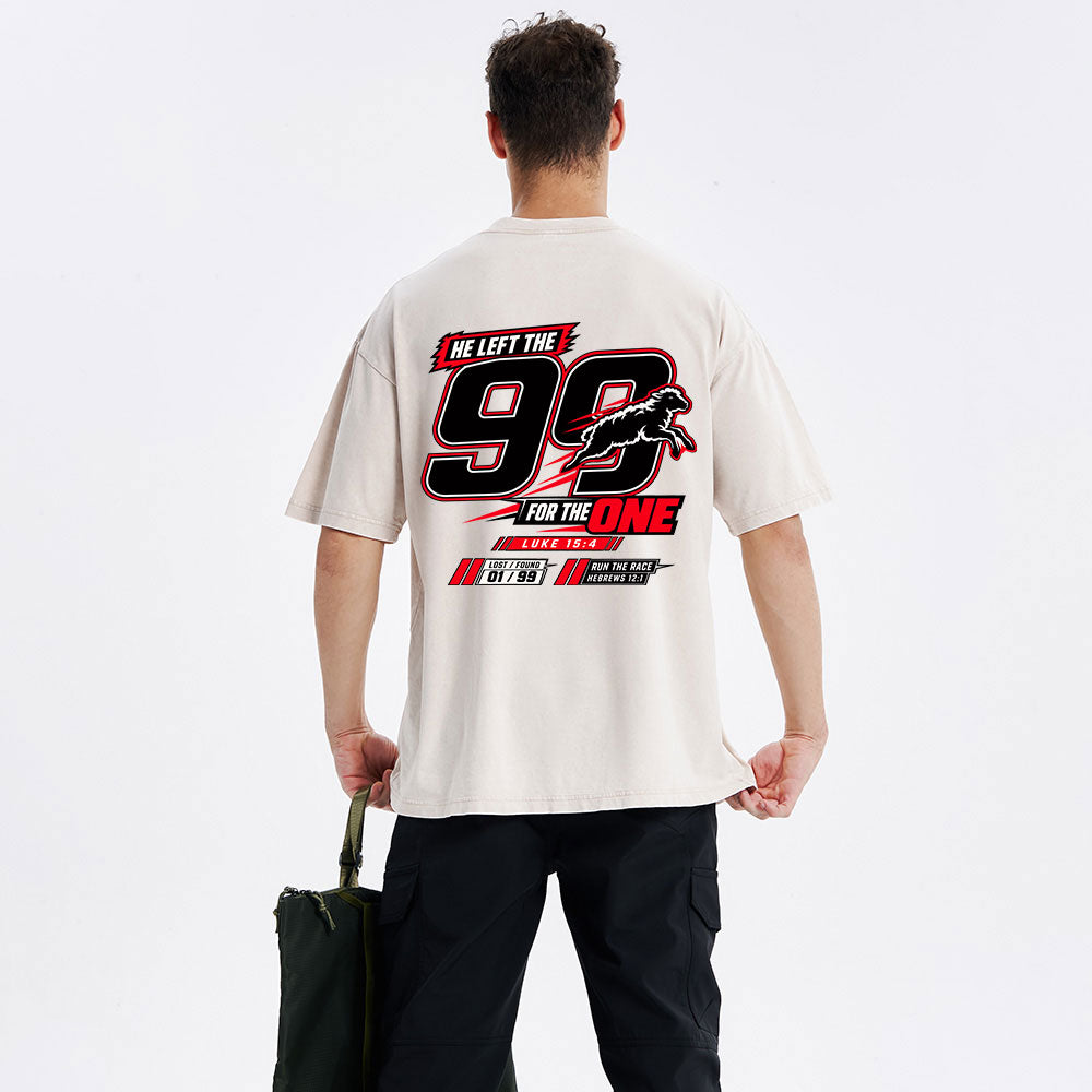 He Left The 99 For The One Christian Washed T-Shirt