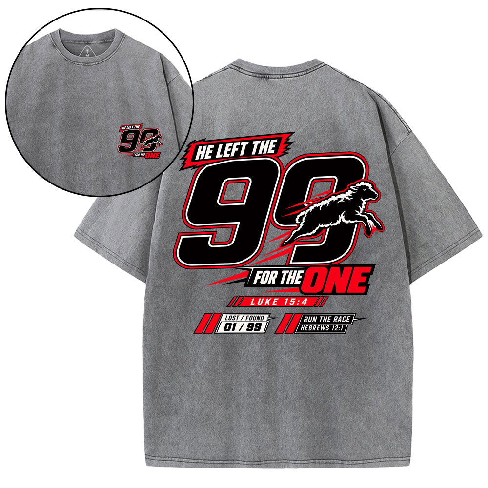 He Left The 99 For The One Christian Washed T-Shirt