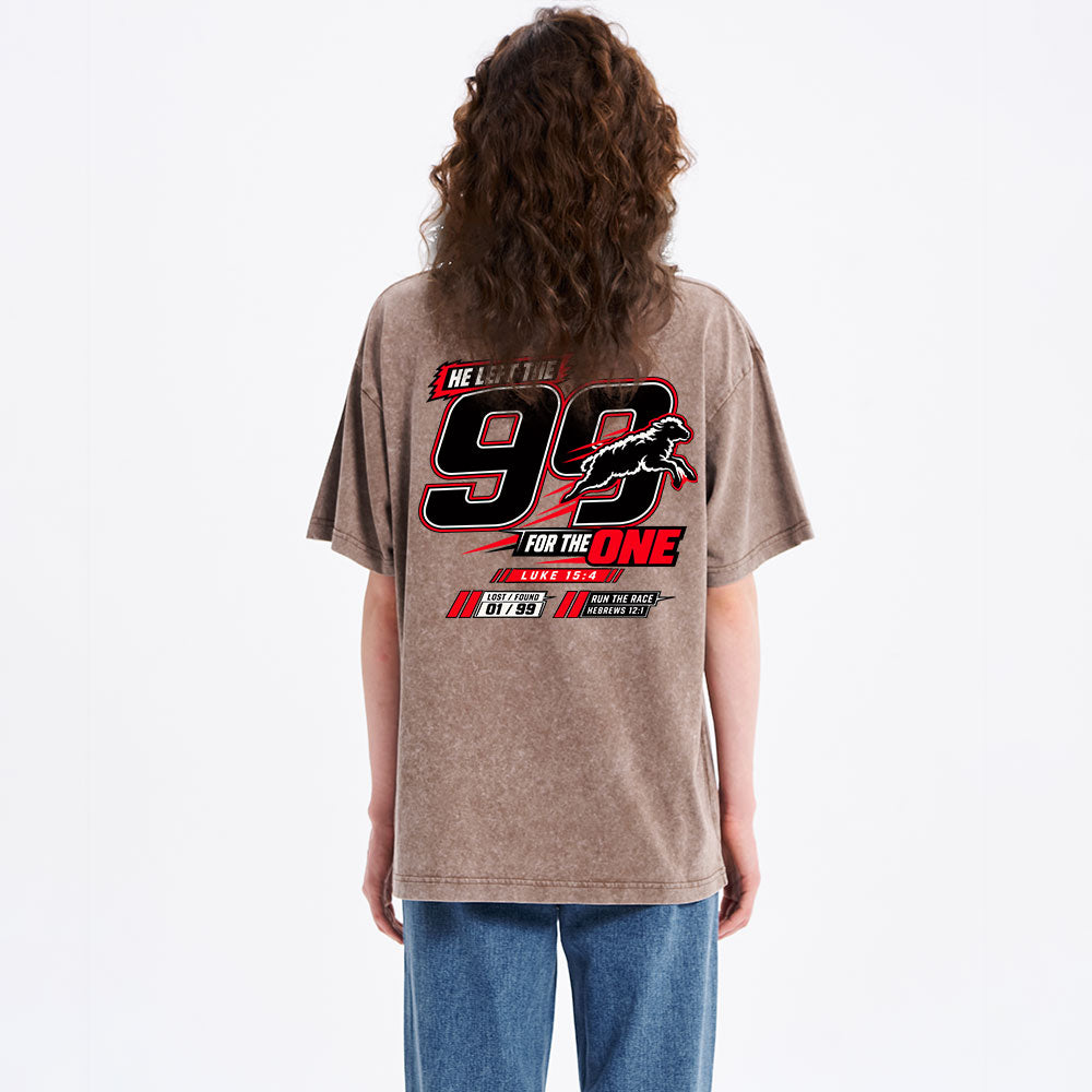 He Left The 99 For The One Christian Washed T-Shirt