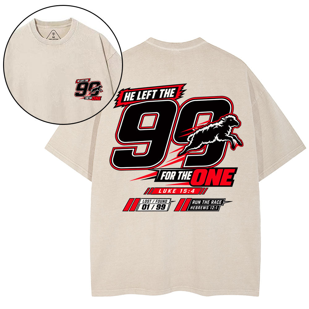 He Left The 99 For The One Christian Washed T-Shirt