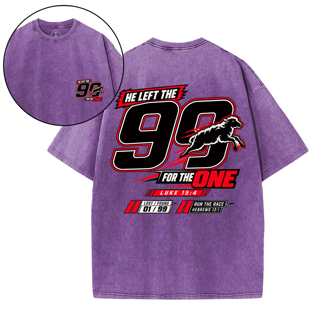 He Left The 99 For The One Christian Washed T-Shirt