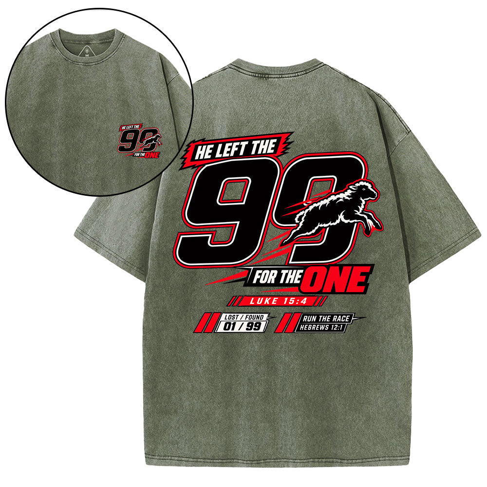 He Left The 99 For The One Christian Washed T-Shirt