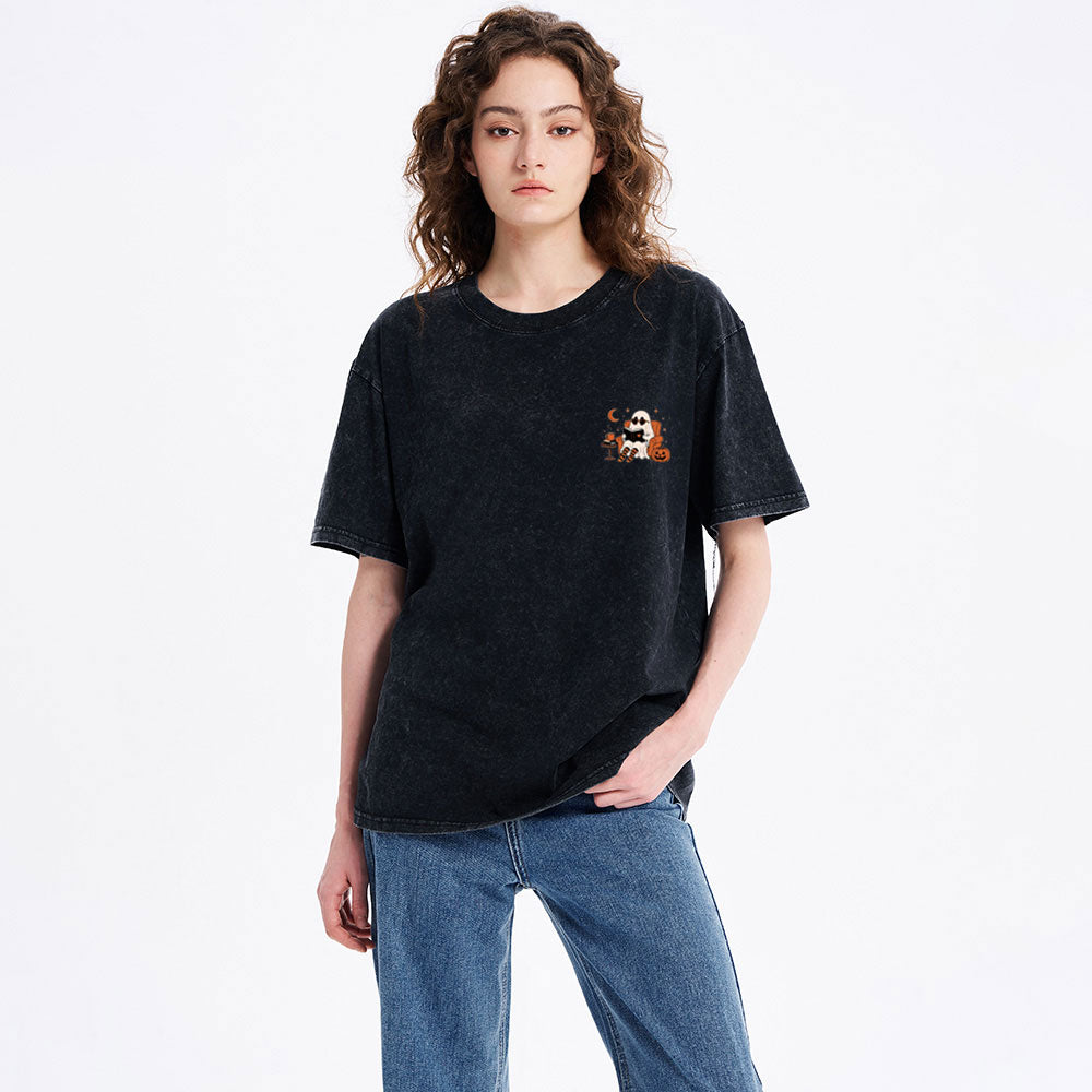 It Was A Dark And Spooky Night Then Jesus Christian Washed T-Shirt