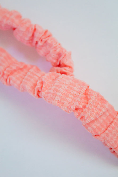 Lanière vichy corail