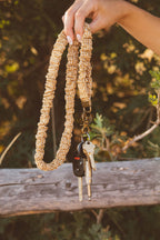 Senfgelbes Vichy-Lanyard