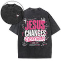Jesus Changes Everything Christian Washed T-Shirt