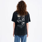 Jesus Is King Christian Washed T-Shirt