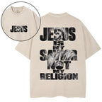 Jesus Is My Savior Not My Religion Christian Washed T-Shirt