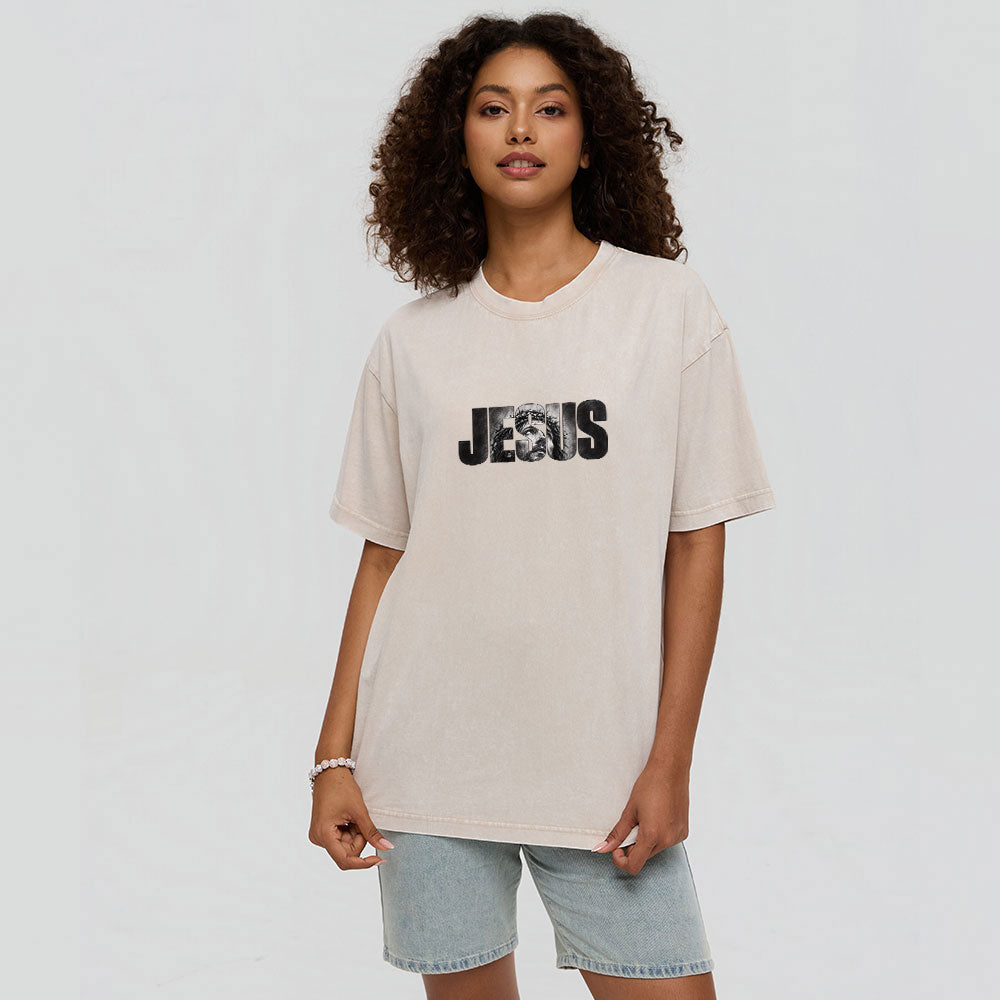 Jesus Is My Savior Not My Religion Christian Washed T-Shirt