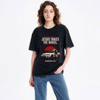 Jesus Takes The Wheels Christian Washed T-Shirt
